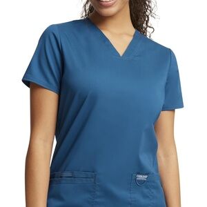 Cherokee Women's Short Sleeve Scrub Top Carribean Blue